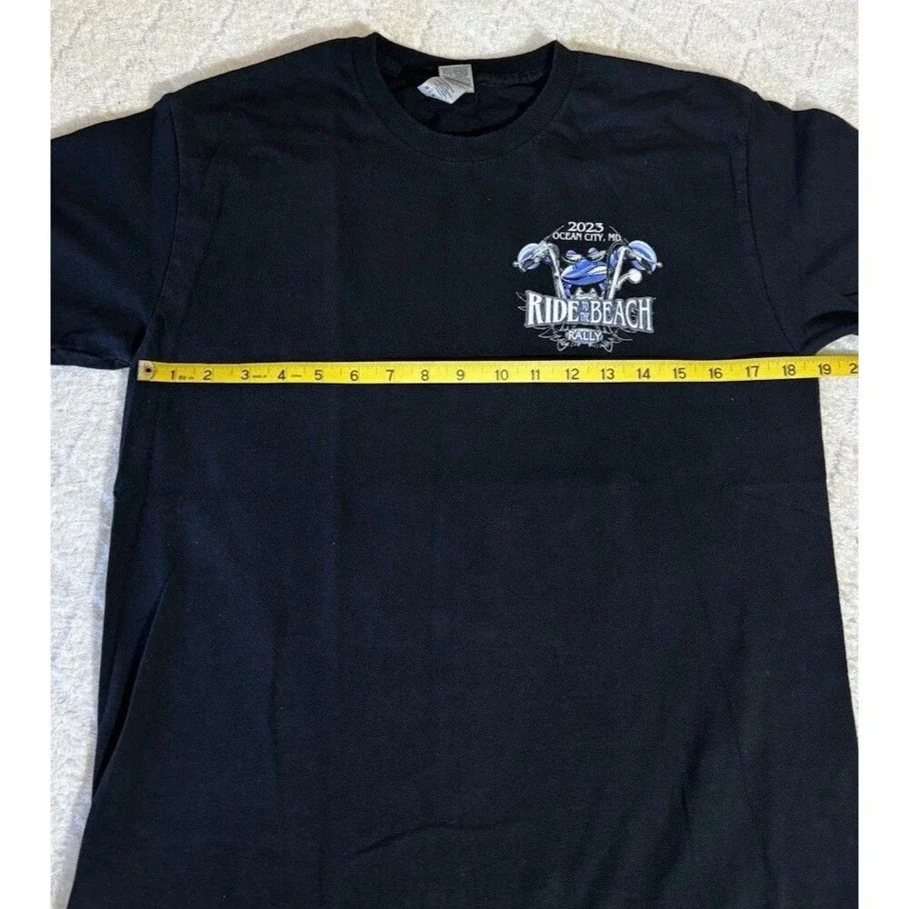 2023 Ocean City MD Ride To The Beach Rally 2 Sided Crab Motorcycle Tee Size M